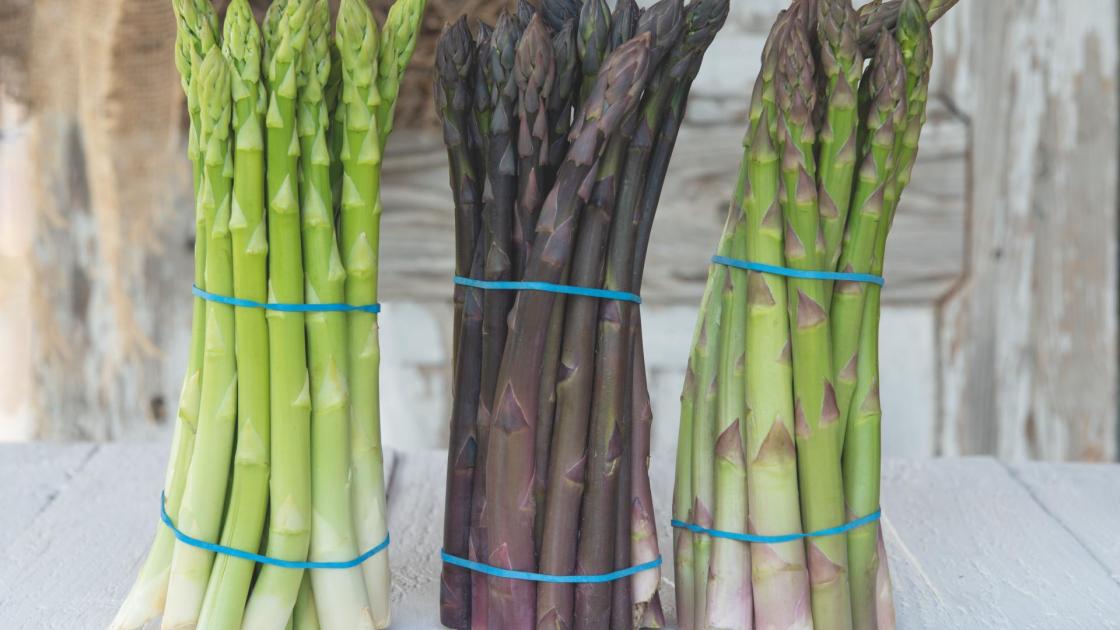Verschiedenfarbiger Spargel